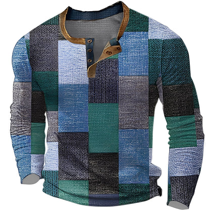 Brennan - Chemise homme relax à manches longues avec design