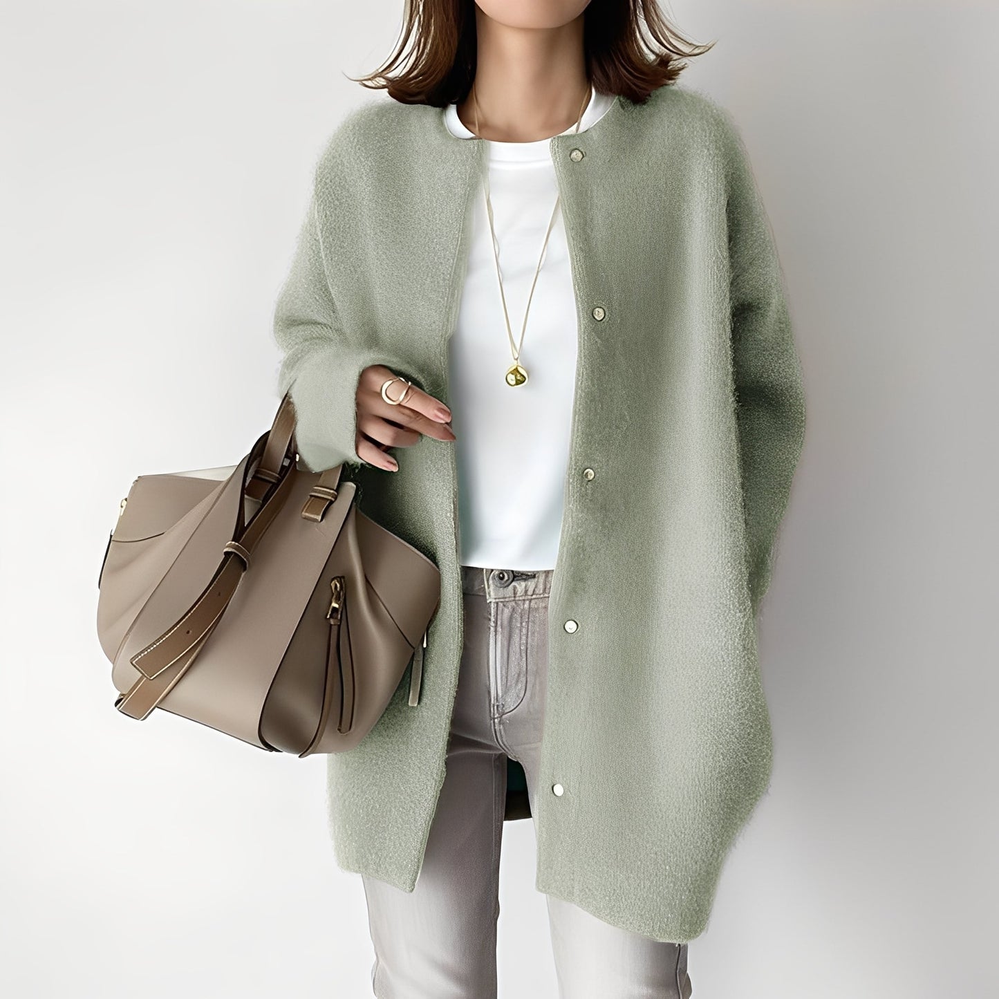 Savanah - Cardigan féminin élégant et doux, coupe décontractée