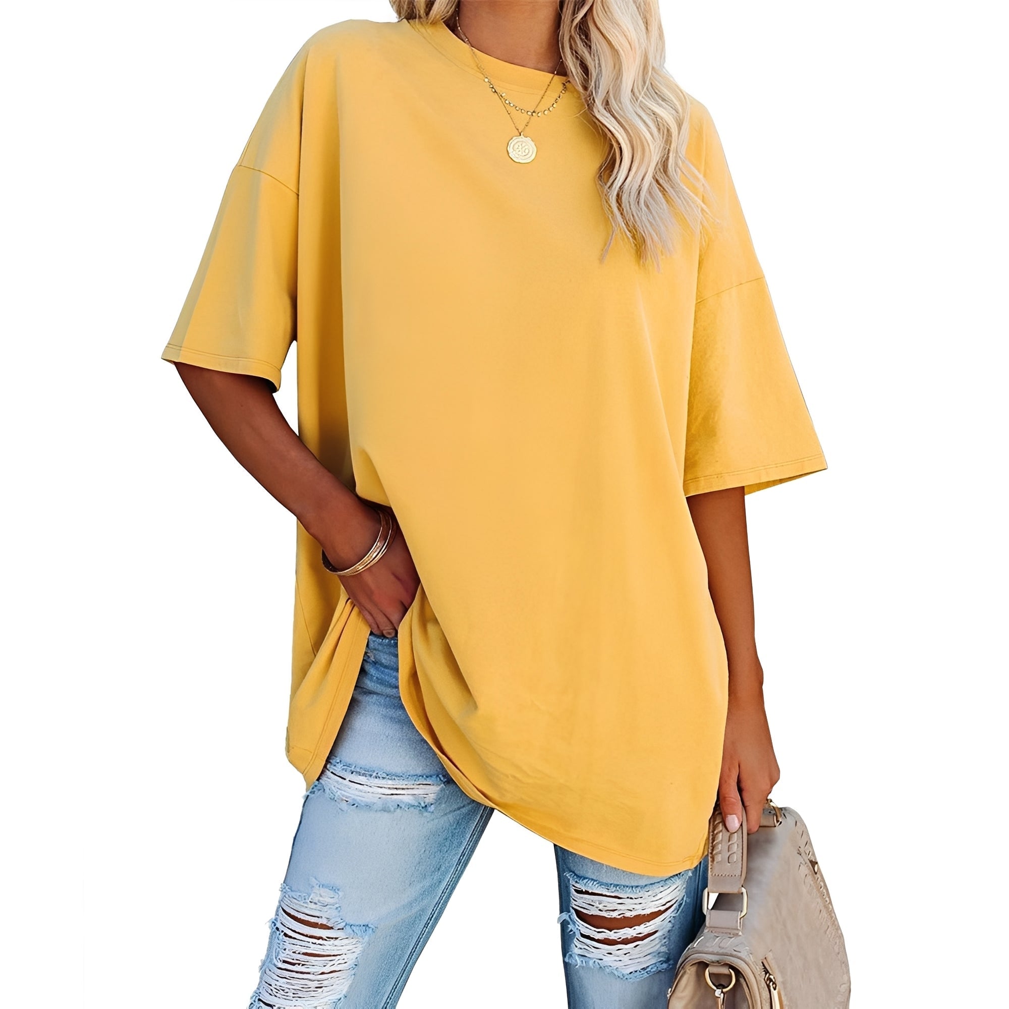 Alice - T-shirt ample avec épaule tombante