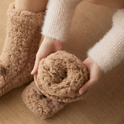 Caelie - Chaussettes polaires épaisses, élégantes et douces pour femmes