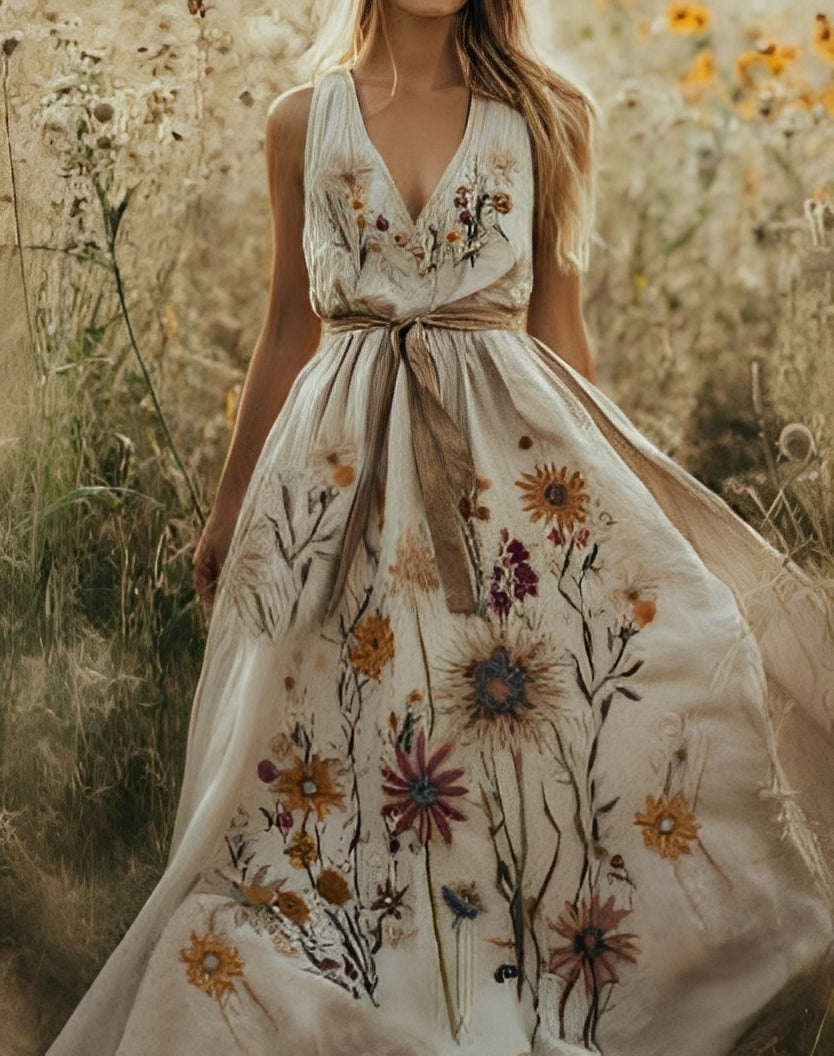 Jane - Robe élégante avec motif floral pour femmes