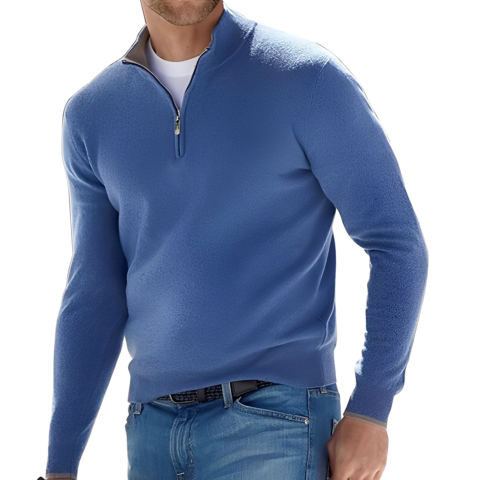 Ralph - Pull confortable pour hommes avec fermeture éclair