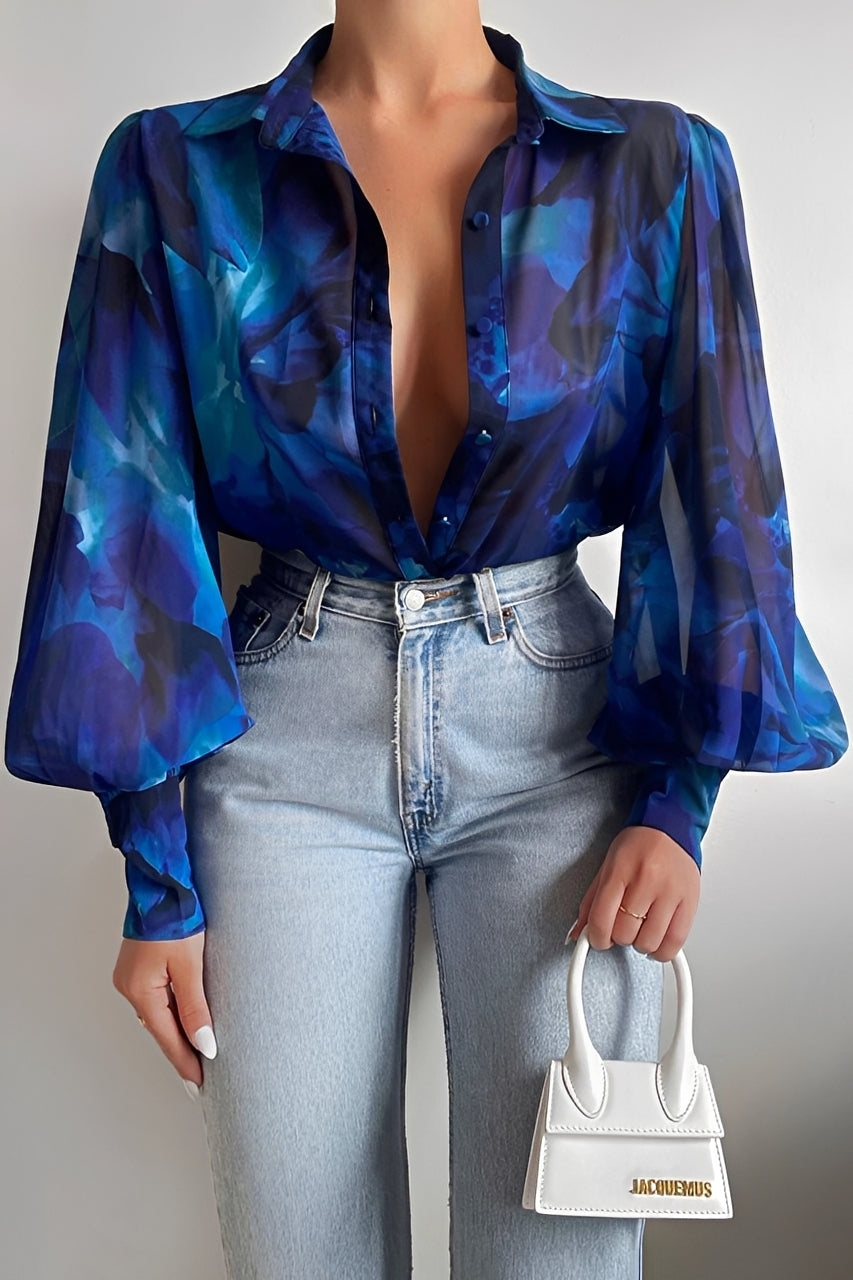 Carla - Blouse élégante à manches lanternes pour femmes