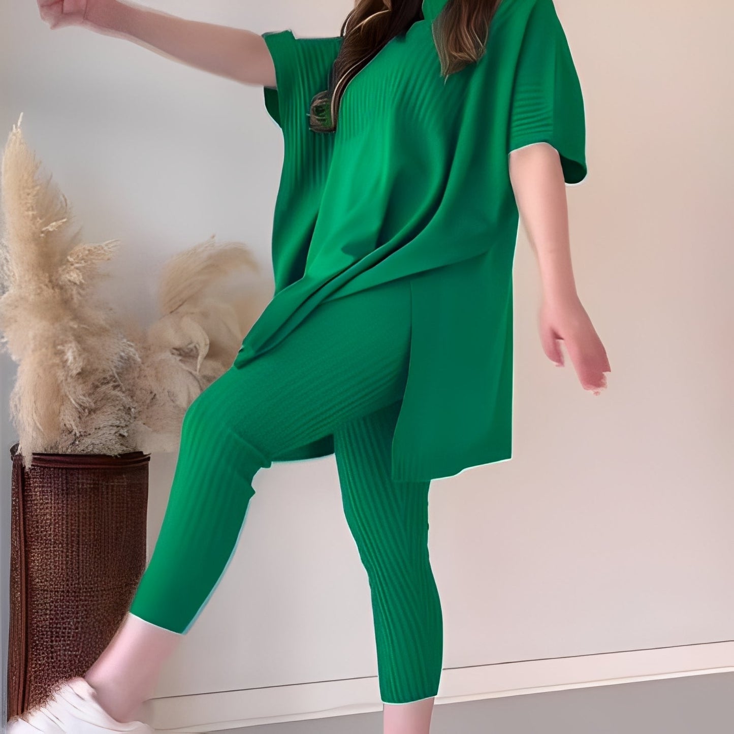 Roxanna - Ensemble ample et décontracté en tricot deux pièces pour femmes