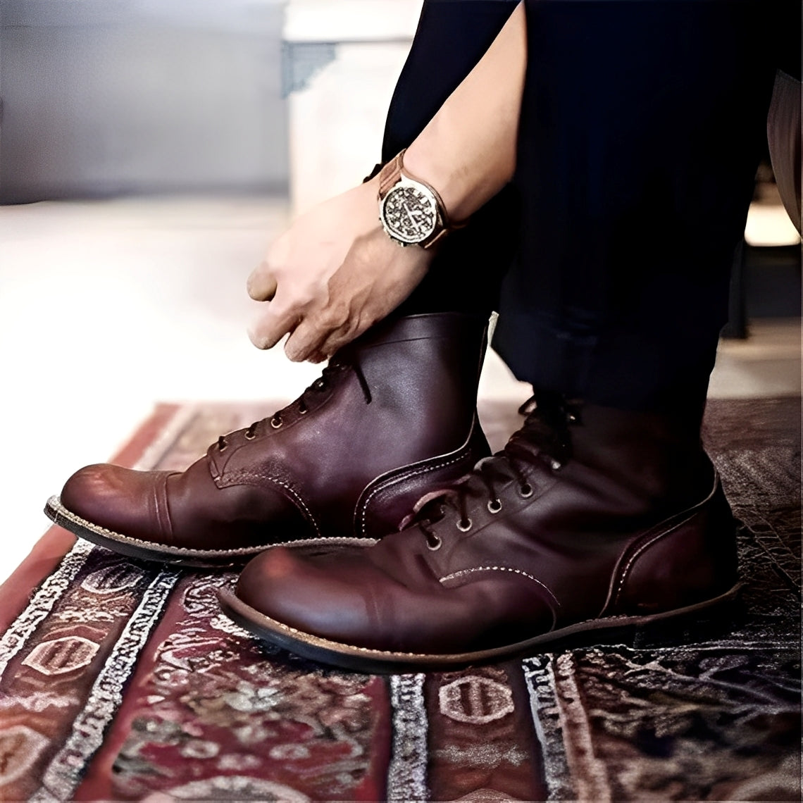 Garrick - Bottes en cuir robustes et vintage pour hommes