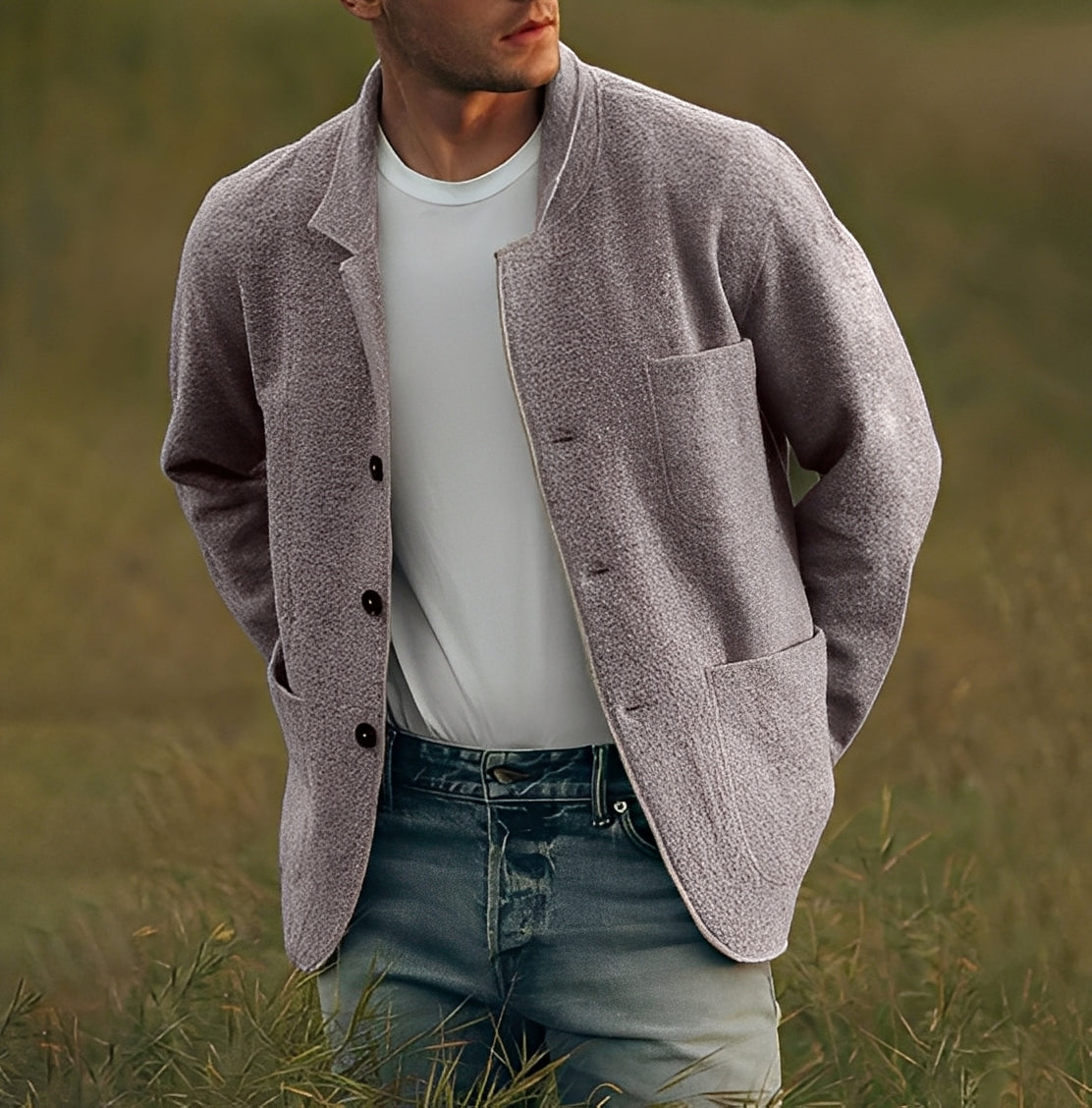 Santiago - Manteau classique avec poches pour hommes