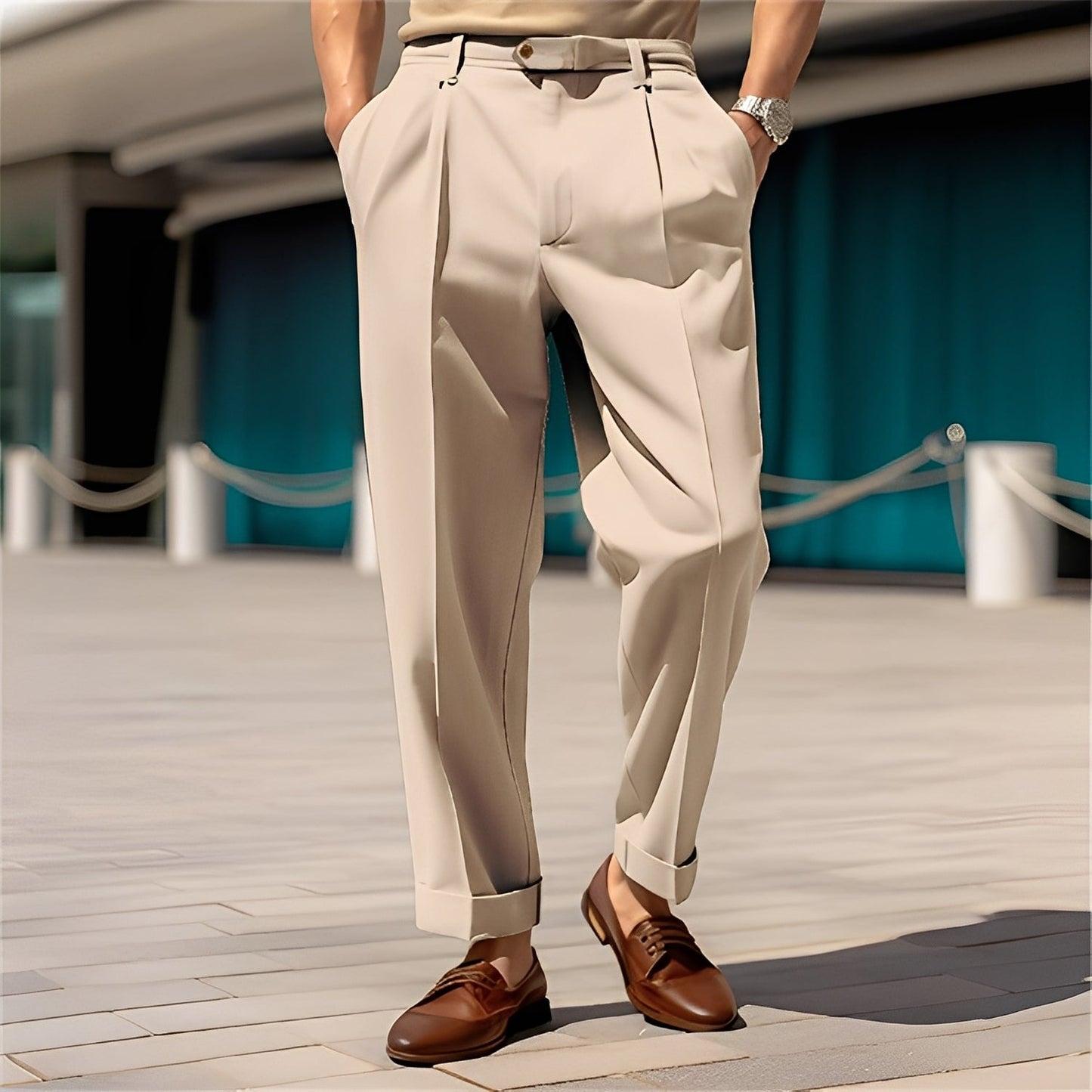 Beckham - Pantalon classique droit pour hommes