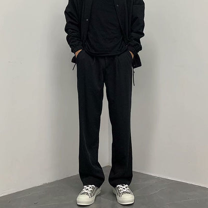 Caleb - Pantalon chic, large et droit pour hommes