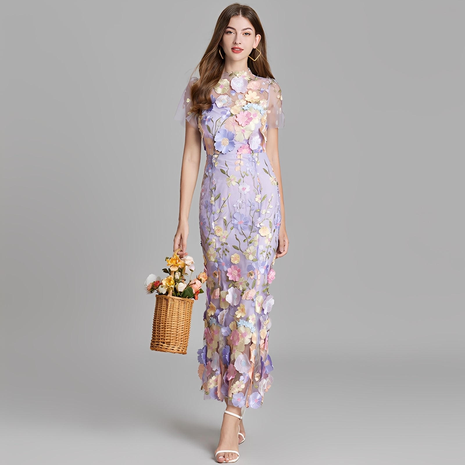 Nina - Robe élégante avec broderie florale pour filles