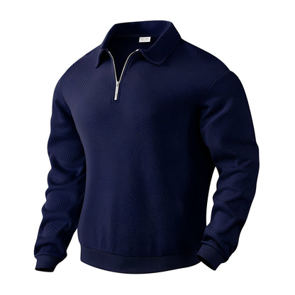 Bertoldo - Men's trendy half-zip sweater