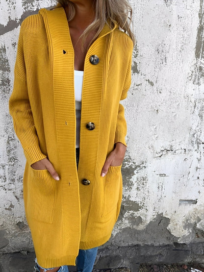 Suzanna - Long cardigan à capuche pour femmes