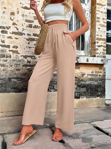 Allie - Pantalon élégant, ample et taille haute pour femmes