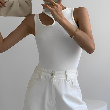 Marilla - Top femme à coupe asymétrique