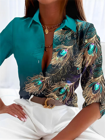 Shantel - Chemise imprimée à manches longues pour femmes