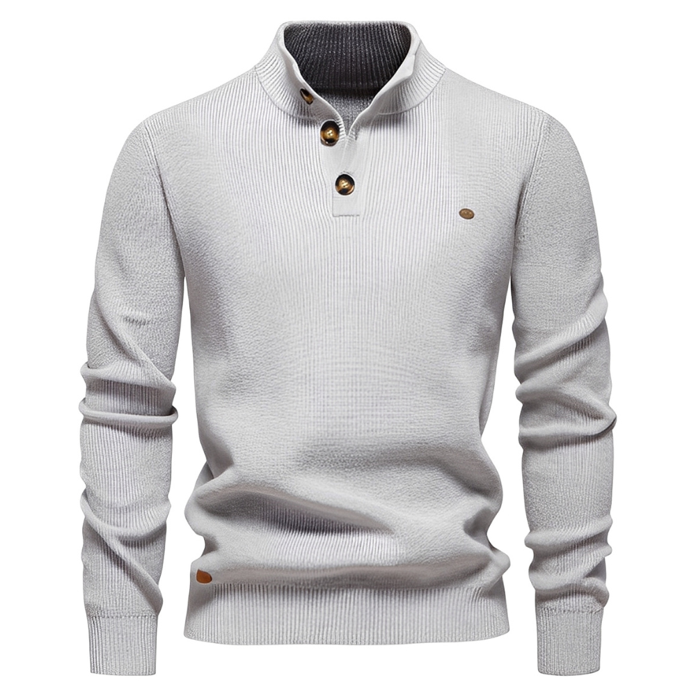 Brant - Pull élégant avec fermeture éclair quart pour hommes