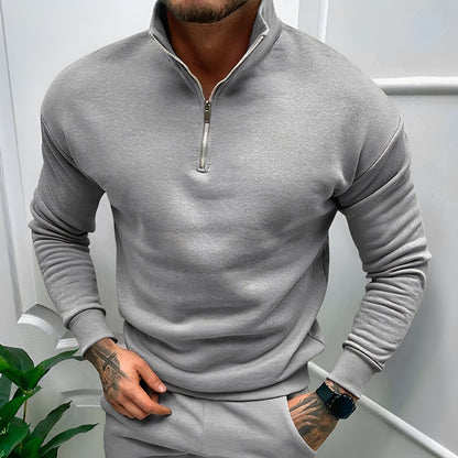 Robbie - Lässiger Pullover mit halbem Reißverschluss für Herren
