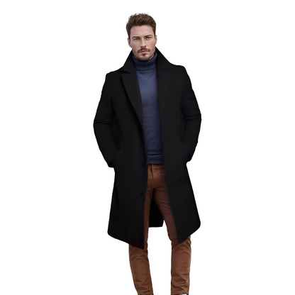 Evans - Classic mid-length wool coat for men