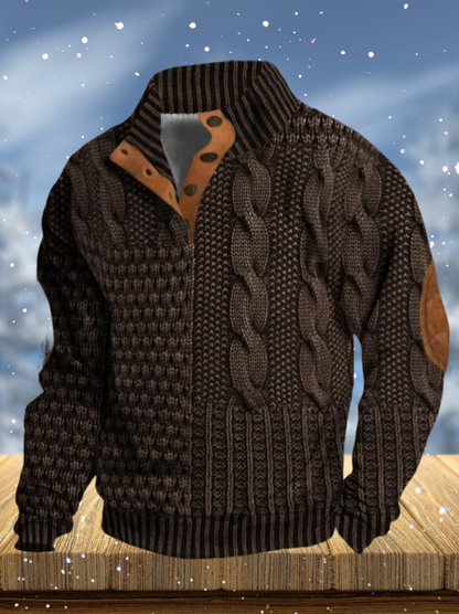 Apolo - T-shirt à Manches Longues avec Imprimé Tricot 3D