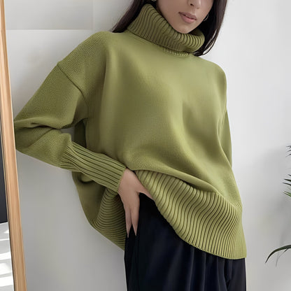 Lucinde - Oversized women's sweaters with turtleneck for winter