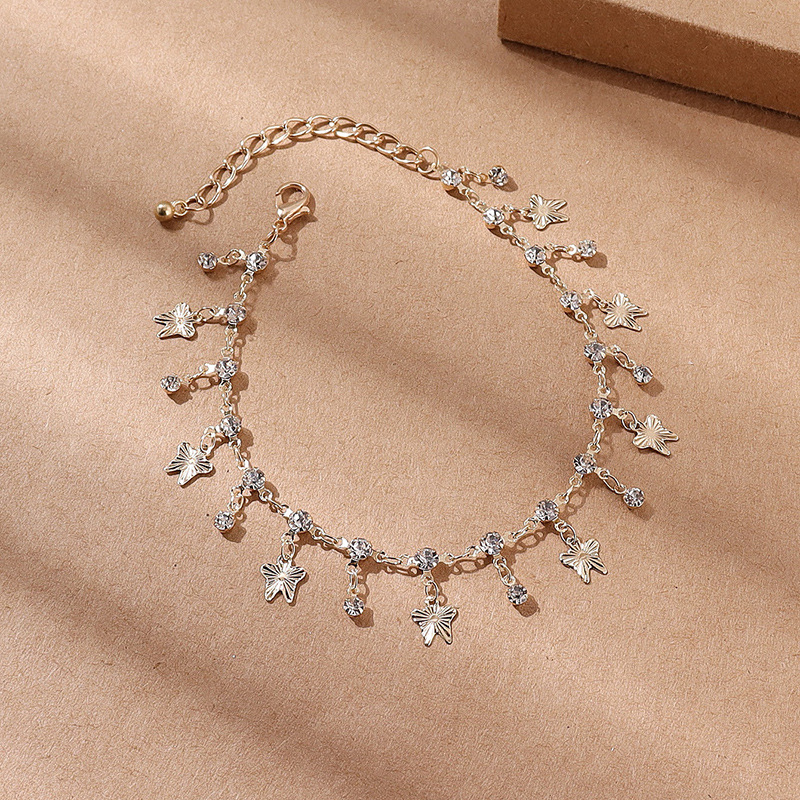 Cheville en papillon avec franges - Cheville en zircon