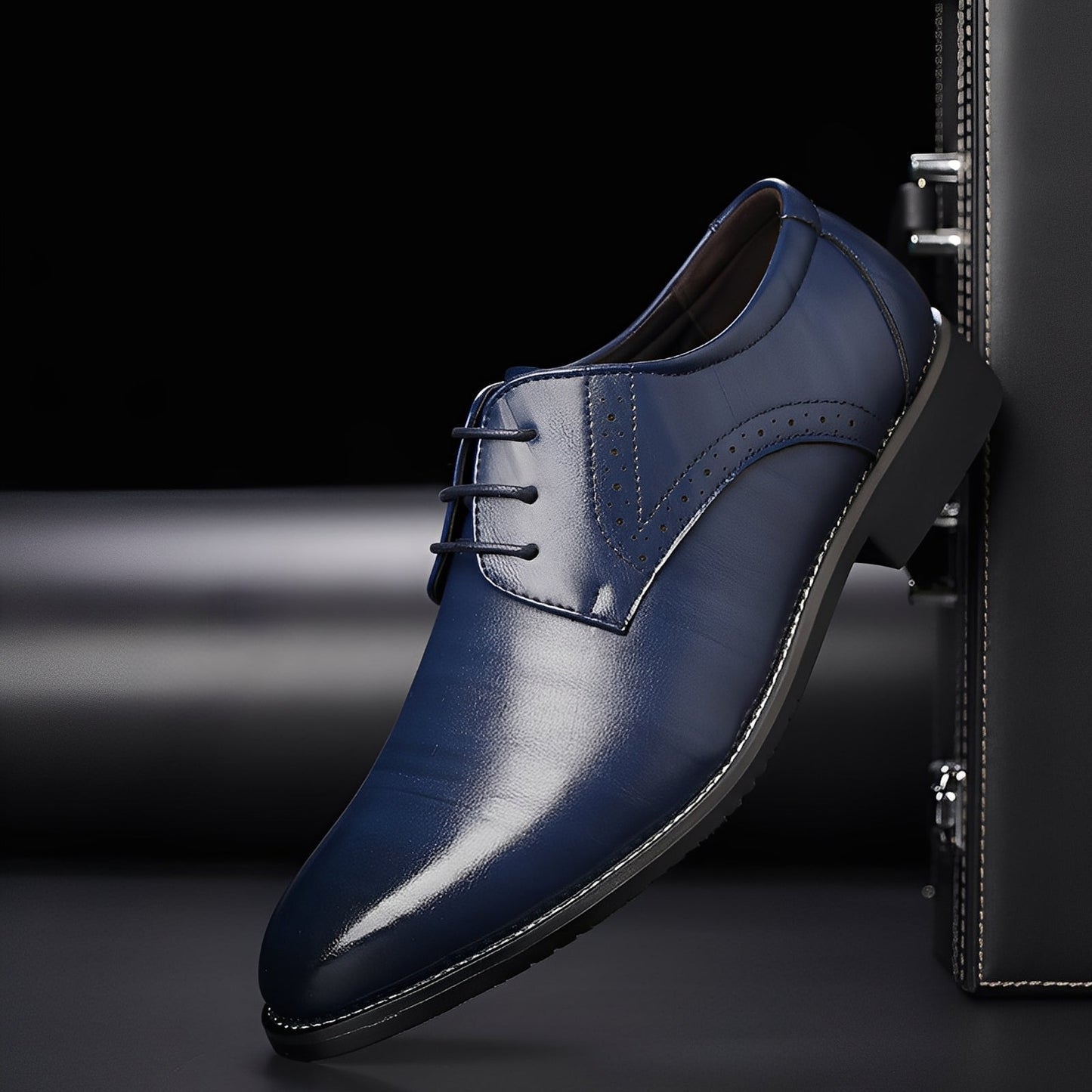 Beckham - Chaussures habillées à lacets pour hommes avec motif brogue