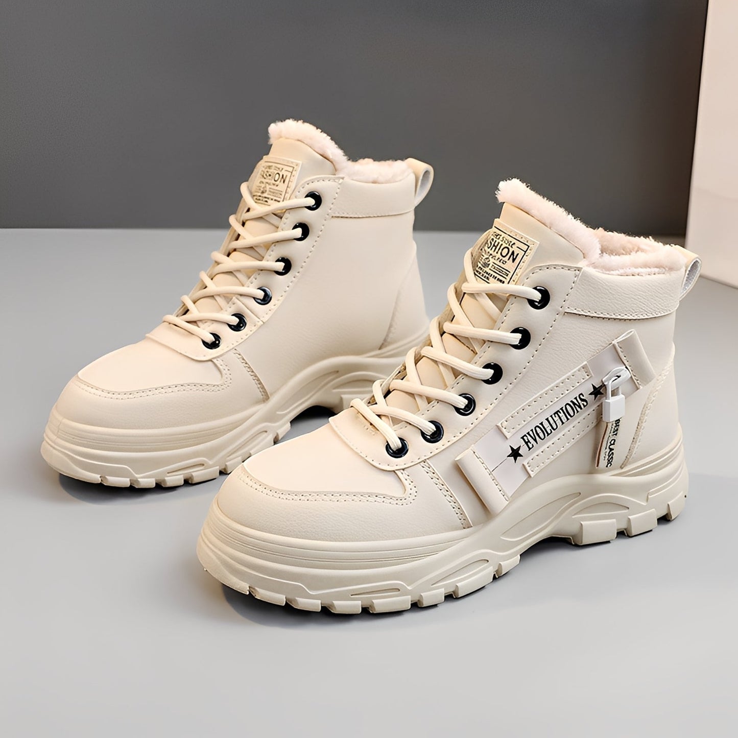 Adamina - Bottes hautes chaudes et décontractées pour femmes