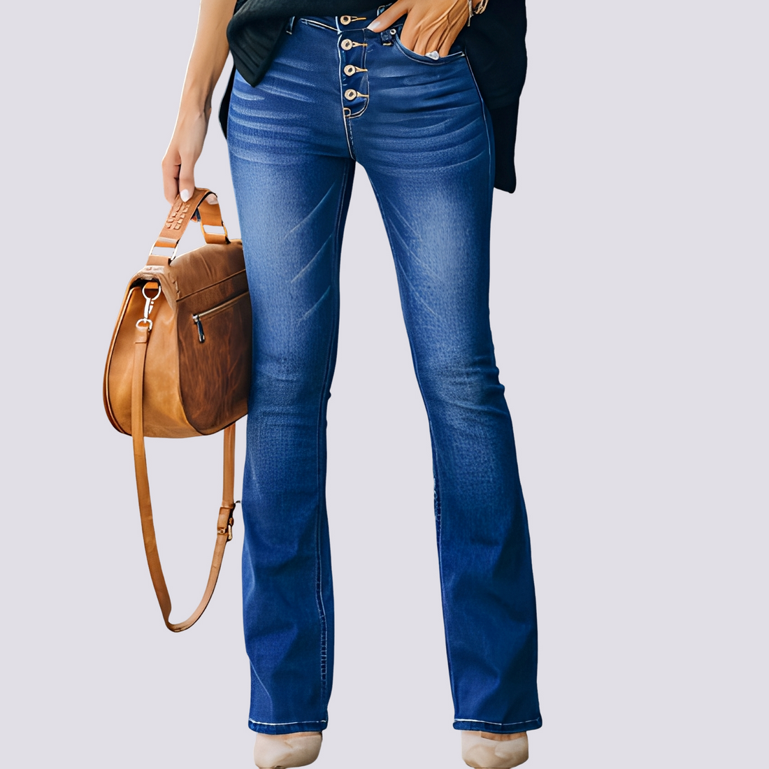 Rosie – Jean évasé pour femme – pour un look décontracté au quotidien
