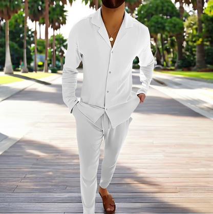 Joel - Ensemble décontracté à simple boutonnage en deux pièces pour hommes