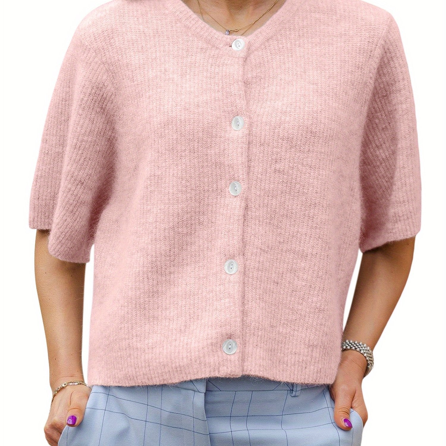 Margie - Cardigan ample à manches courtes pour femmes