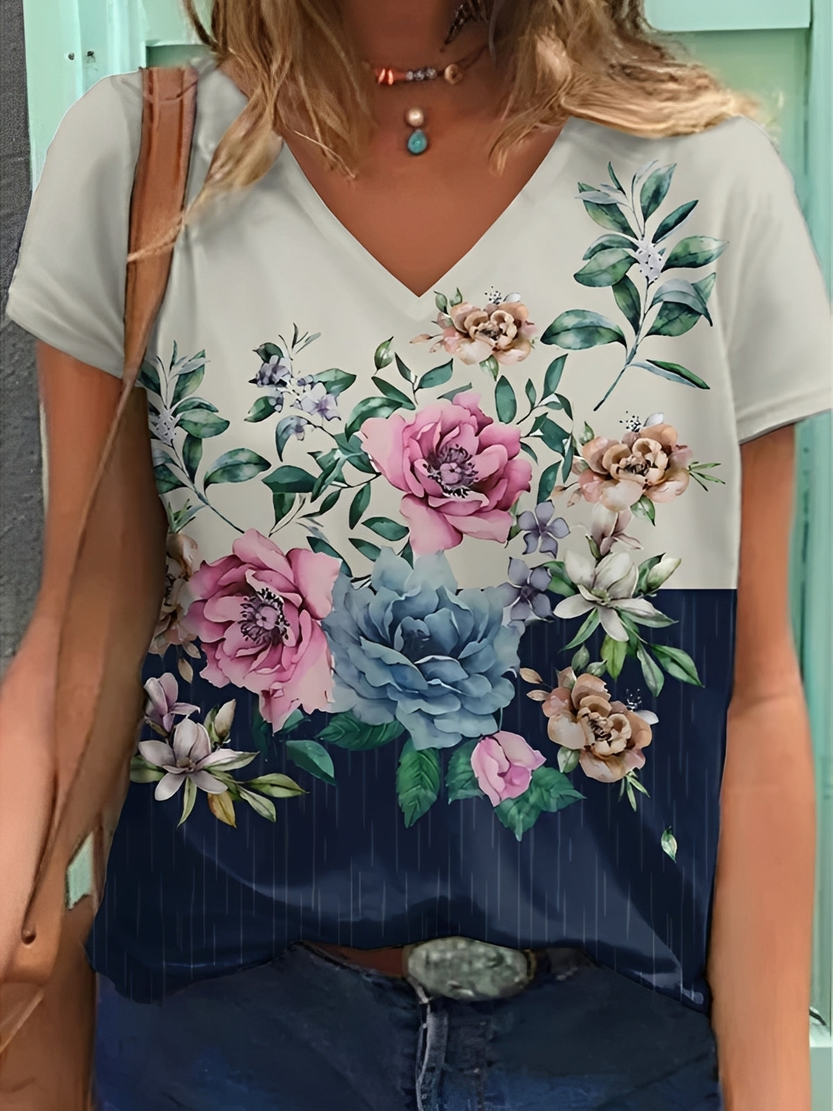 Niki - Haut élégant à motif floral pour femmes