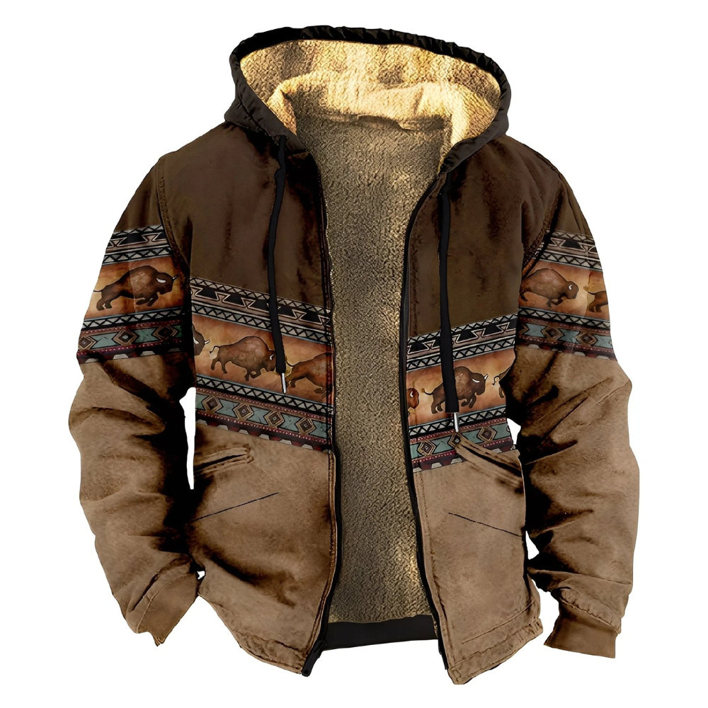 Mervin - Sweat à capuche chaud et coloré pour homme