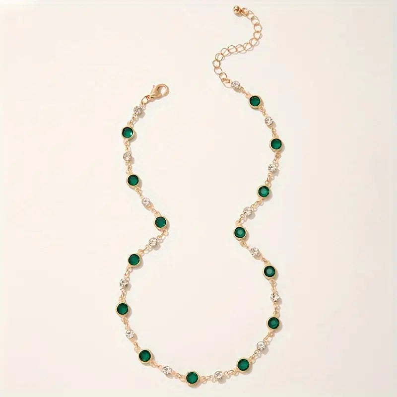 Esmeralda – Collier avec pendentif vert émeraude