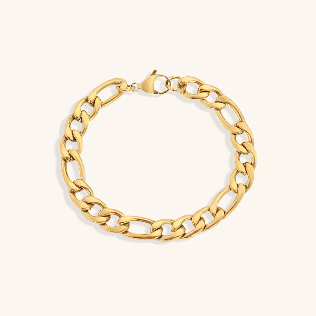 Saturn - Bracelet en chaîne dorée