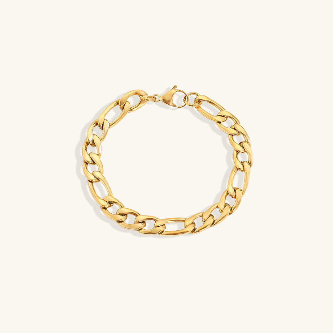 Saturn - Bracelet en chaîne dorée