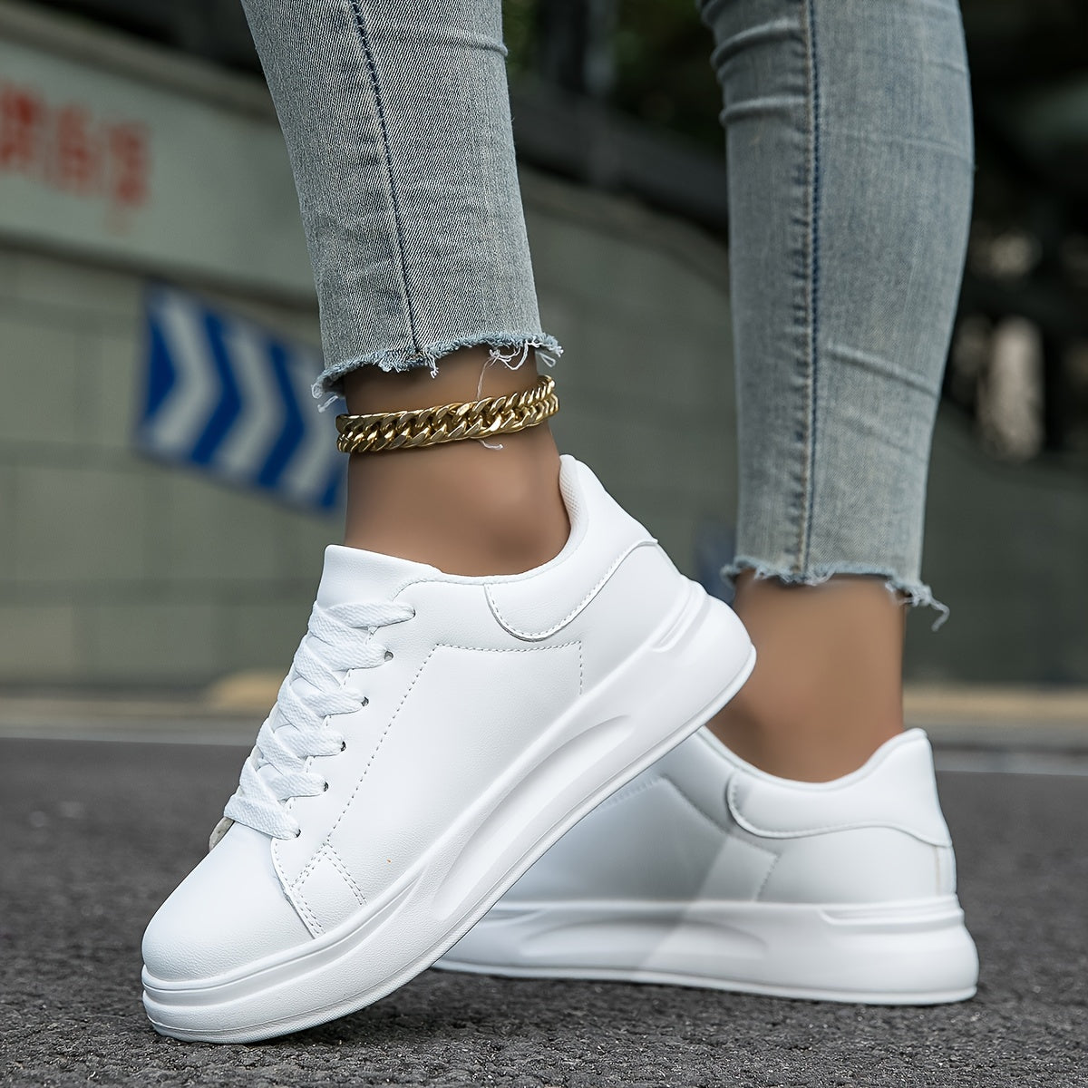 Layla - Baskets blanches pour femmes pour un style quotidien