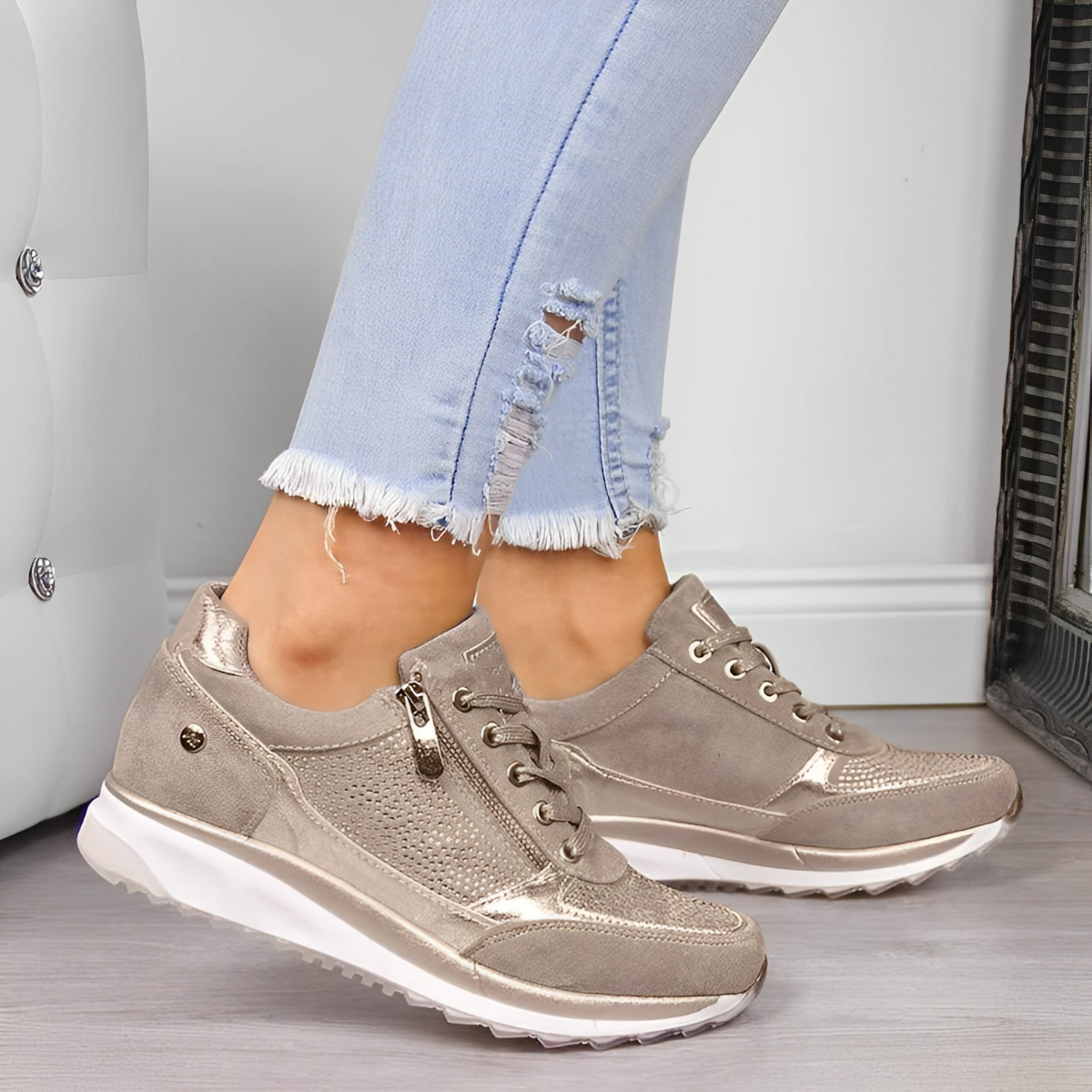 Pro Shoes - Baskets à fermeture éclair