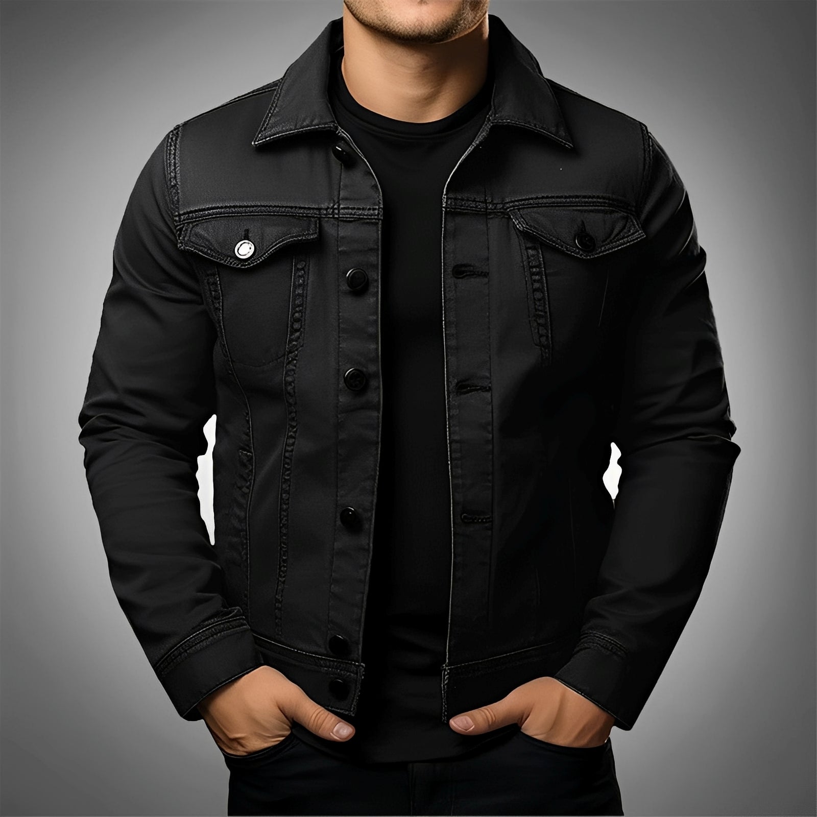 Leroy - Veste en jean stylée pour hommes