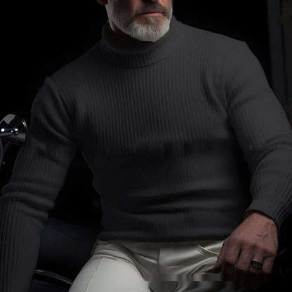 Jaron - Pull col roulé décontracté pour homme