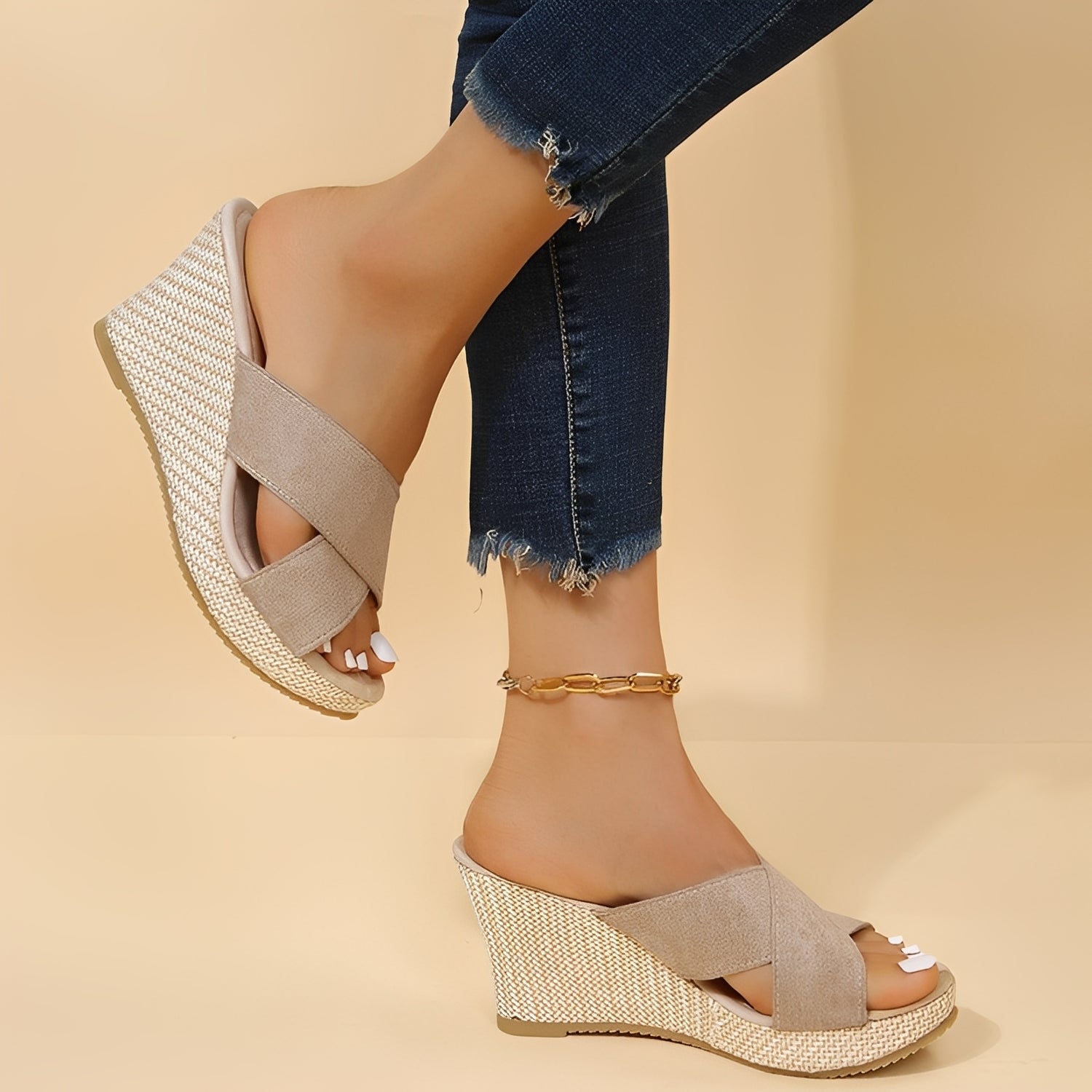 Julie - Sandales compensées élégantes et confortables pour femmes