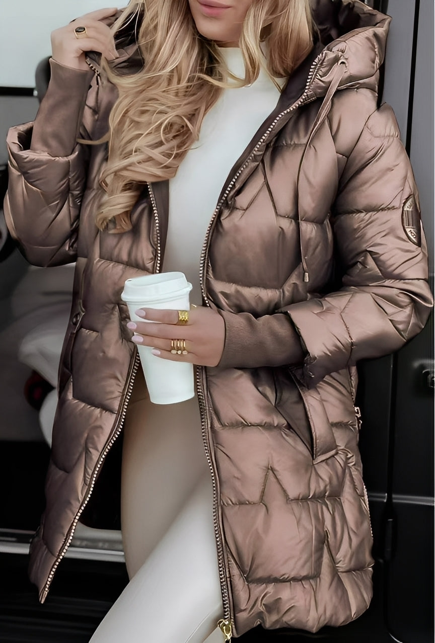 Georgina - Élégant manteau matelassé avec capuche pour femmes