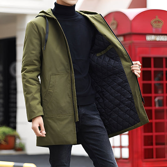 Lucas - Manteau épais, imperméable avec capuche pour hommes