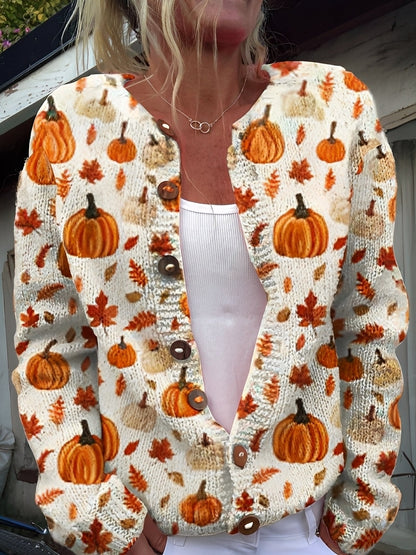 Kandace - Cardigan tendance avec motif floral pour femmes