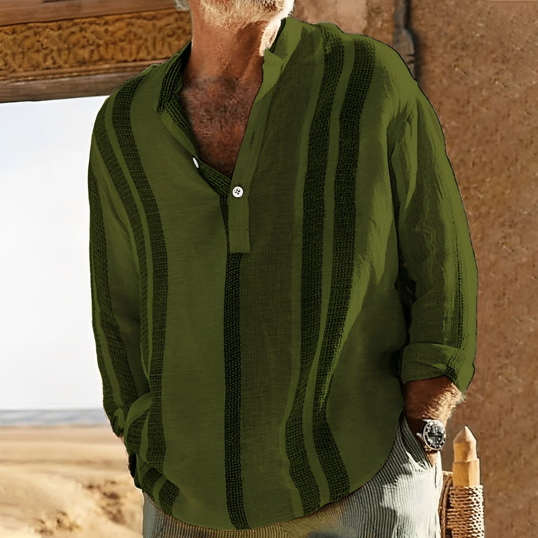 Dale - Chemise rayée ample pour hommes