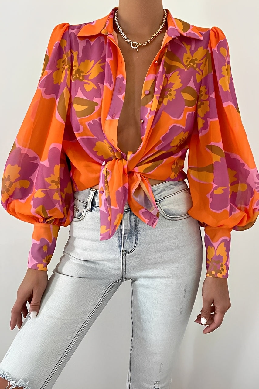 Carla - Blouse élégante à manches lanternes pour femmes