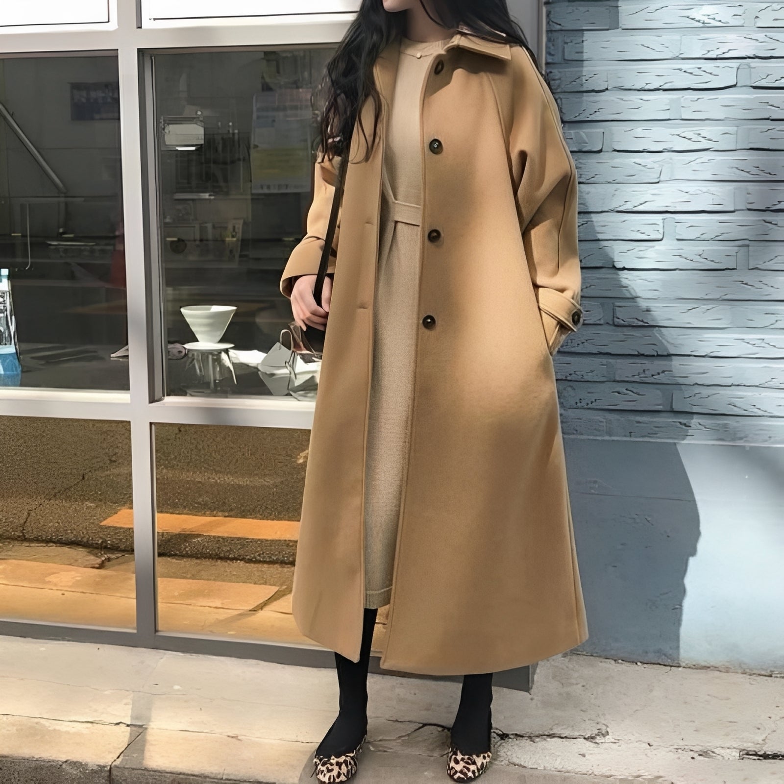 Bethany - Manteau long en laine élégant pour femmes