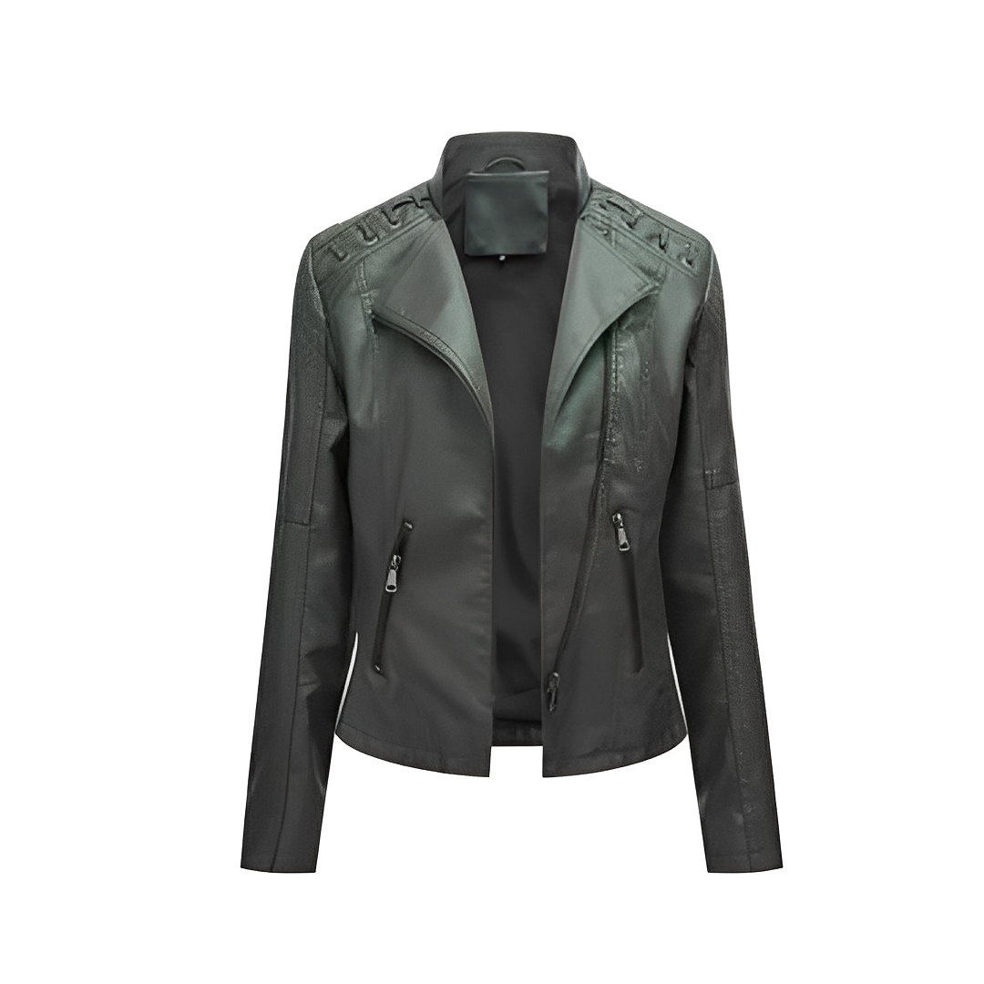 Kortney - Refined leather jacket for women