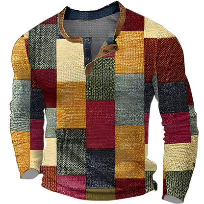 Brennan - Chemise homme relax à manches longues avec design