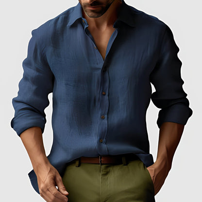 Emile - Chemise en lin simple et classique pour hommes