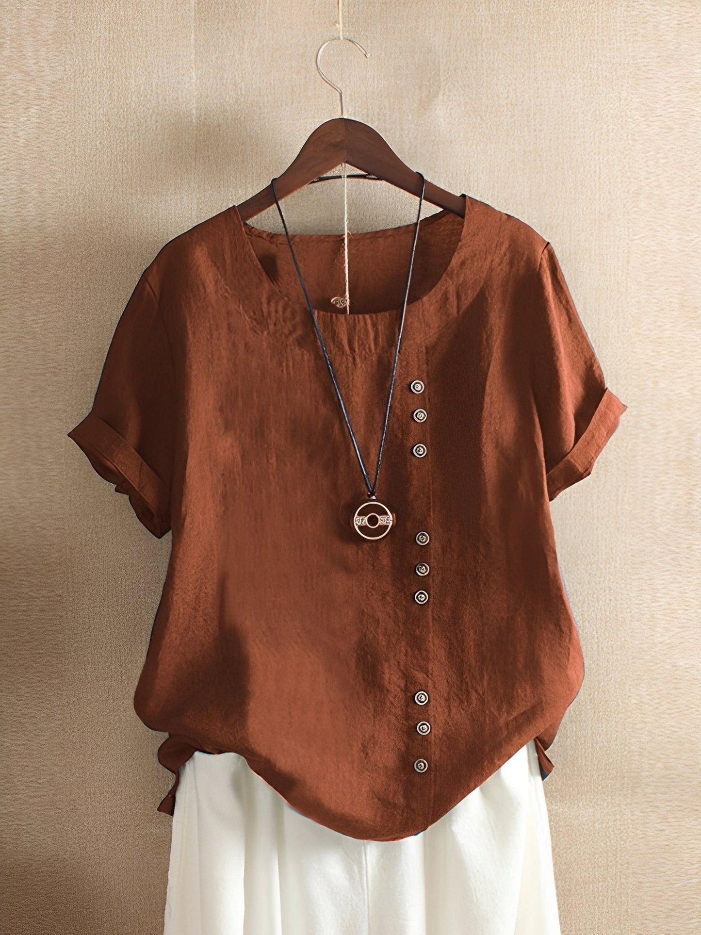 Katherine - Comfortable short-sleeved blouse for women