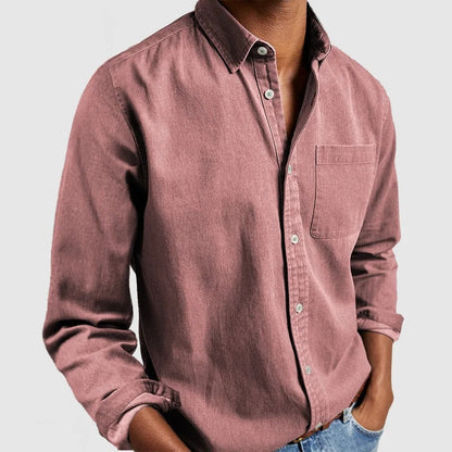 Raynard - Chemise à manches longues simple pour hommes